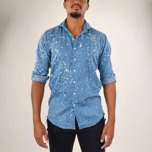 Brisk Bleach Splash Denim Shirt